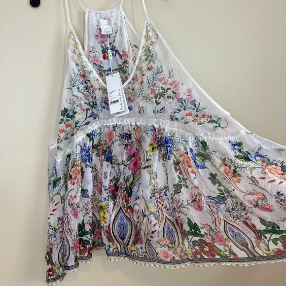 🎉 🥂 HOST PICK 🥂 🎉  CAMILLA CRYSTAL EMBELLISHED SILK-GEORGETTE CAMISOLE - Picture 6 of 15